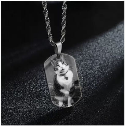 Customized Engrave Photo Pendant Necklace