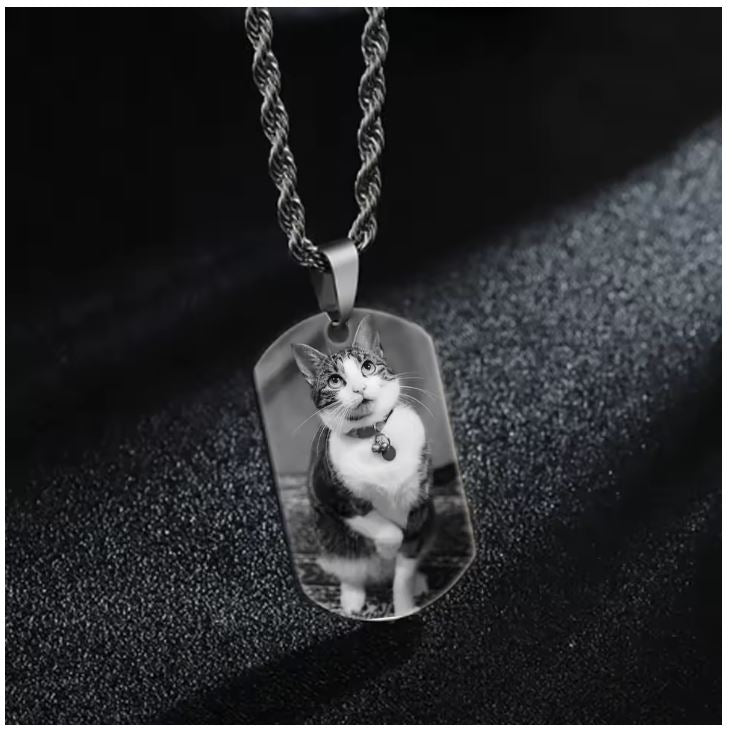 Customized Engrave Photo Pendant Necklace