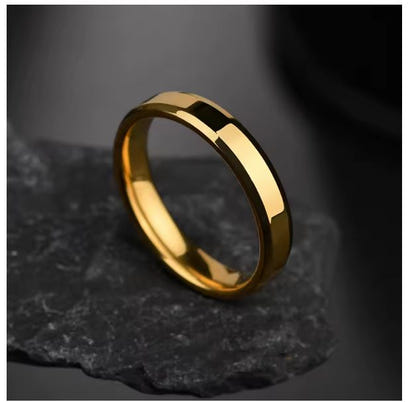 Simple smooth stainless steel ring