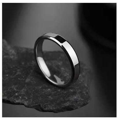 Simple smooth stainless steel ring