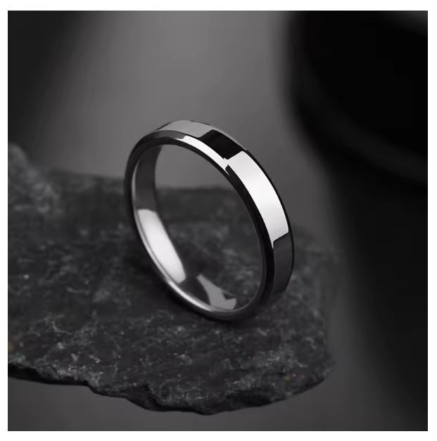 Simple smooth stainless steel ring