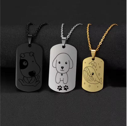 Customized Engrave Photo Pendant Necklace