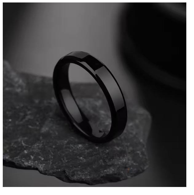 Simple smooth stainless steel ring