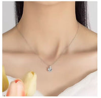 Mini Zirkon 925 Sterling Silver Pendant Necklace