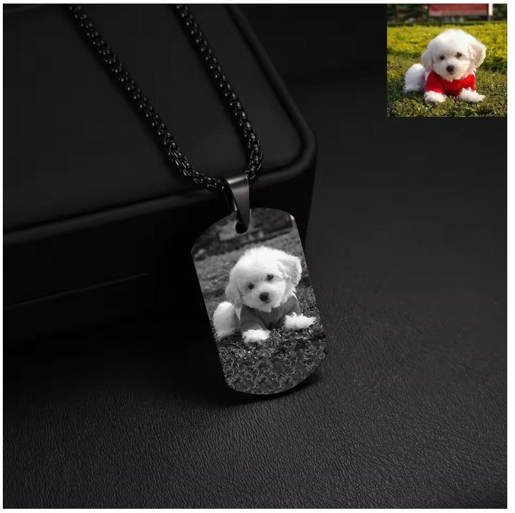 Customized Engrave Photo Pendant Necklace