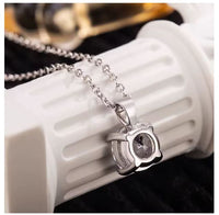 Mini Zirkon 925 Sterling Silver Pendant Necklace